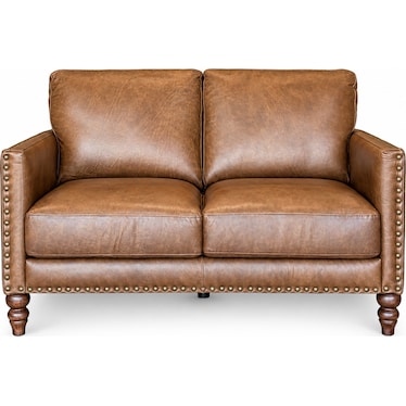 Italian Leather Loveseat