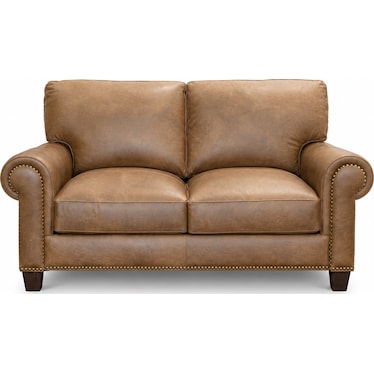 Italian Leather Loveseat