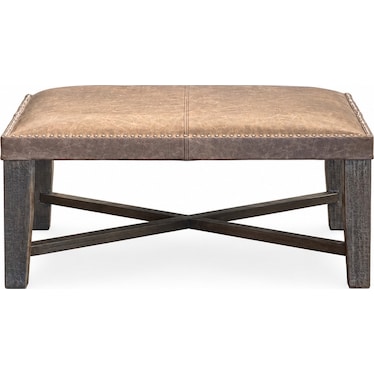 Leather Cocktail Ottoman