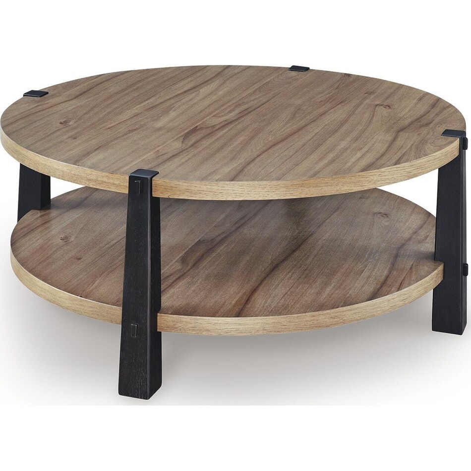 light brown black occasional tables   