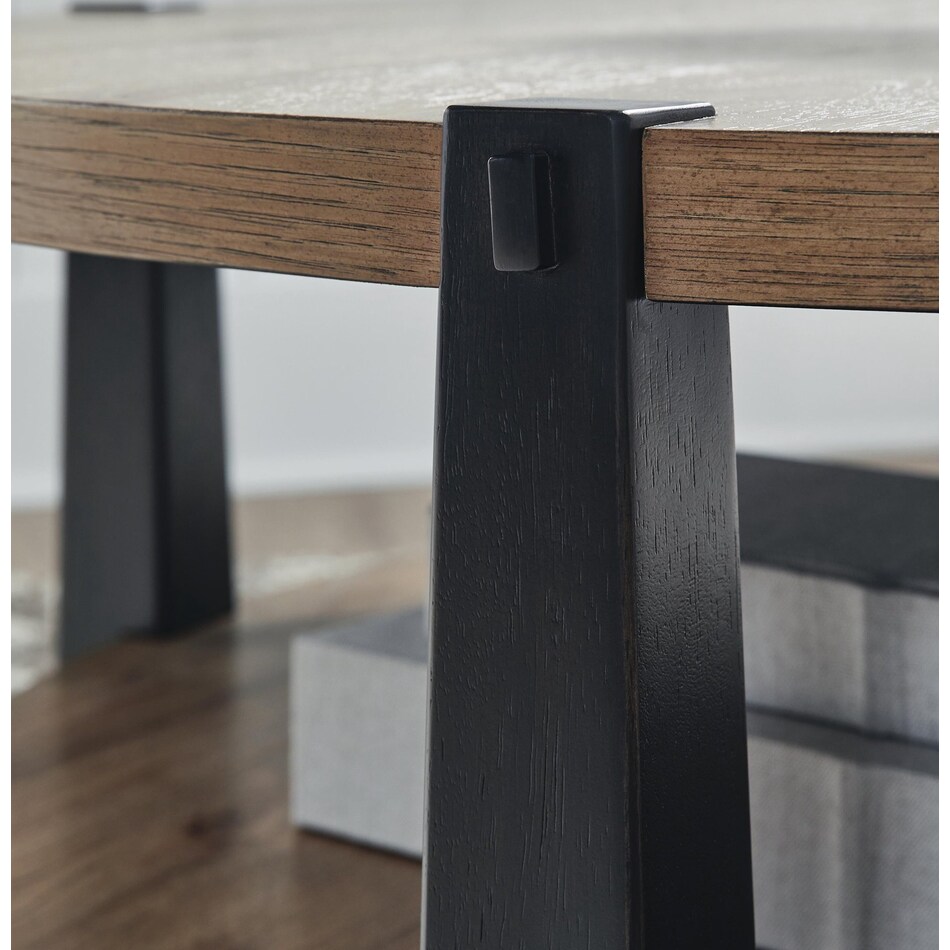 light brown black occasional tables   