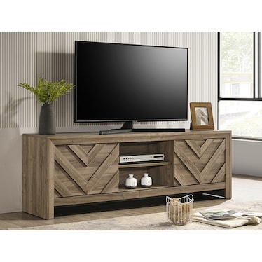 VALOR TV STAND-LIGHT BROWN