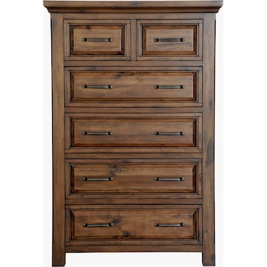 Hillcrest 6 Drawer Chest - Chestnut