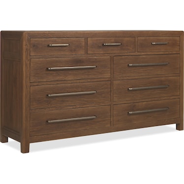 Driftwood Nine-Drawer Dresser