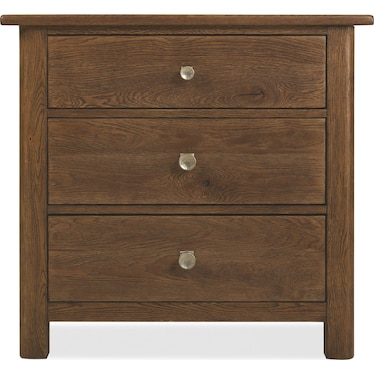 Driftwood Three-Drawer Nightstand