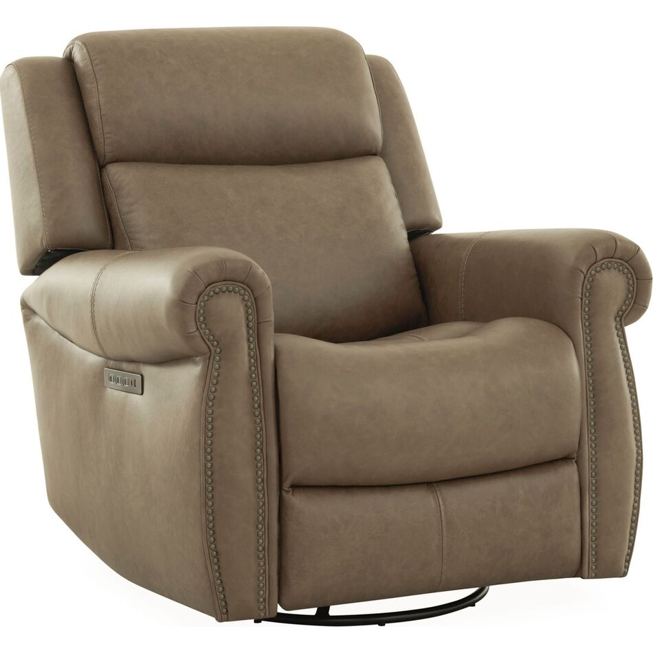 neutral leather recliner   