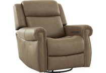 neutral leather recliner   