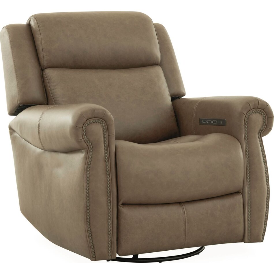 neutral leather recliner   