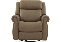 neutral leather recliner   