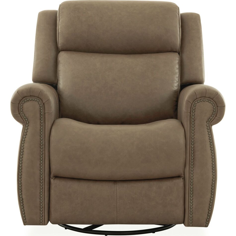 neutral leather recliner   