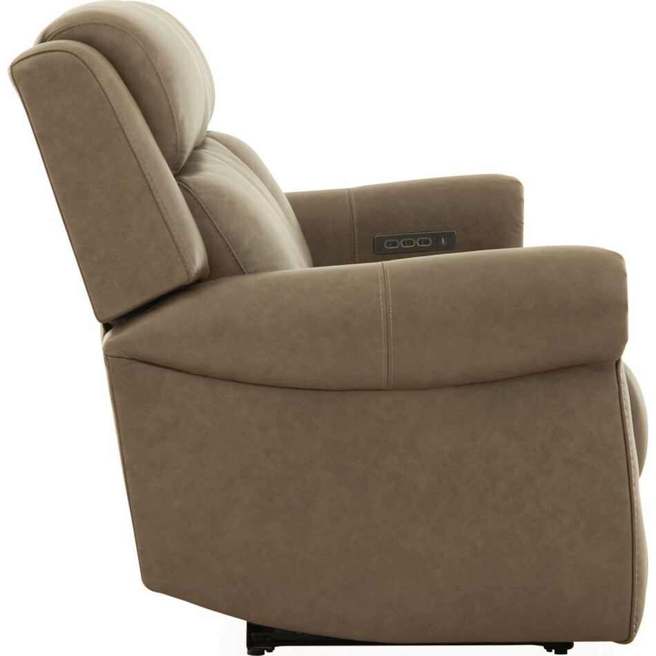 neutral leather recliner   