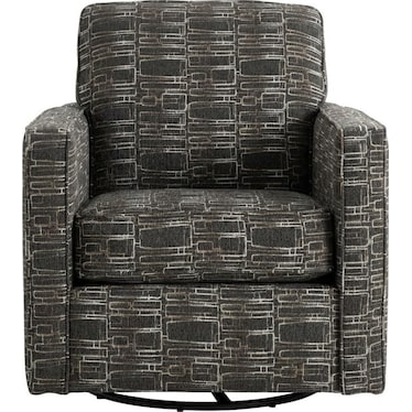 Bri Swivel Chair - Quandra Shadow