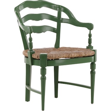 Barrel Ladder Back Chair- Green