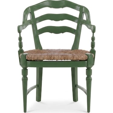 Barrel Ladder Back Chair- Green