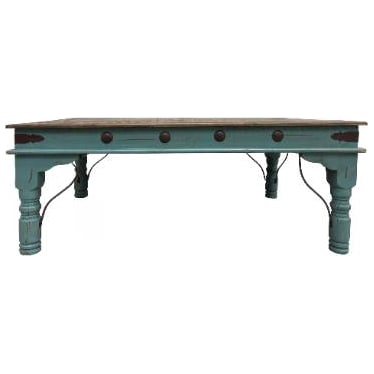 Cocktail Table Aqua Distressed