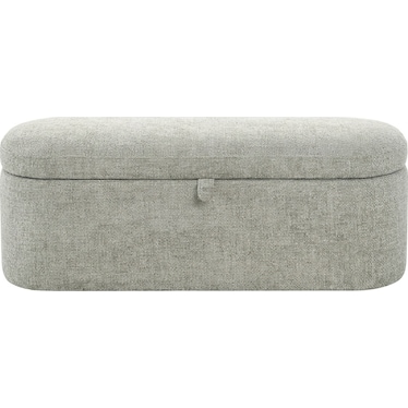 Philipa Storage Bench- Lite Grey Tweed