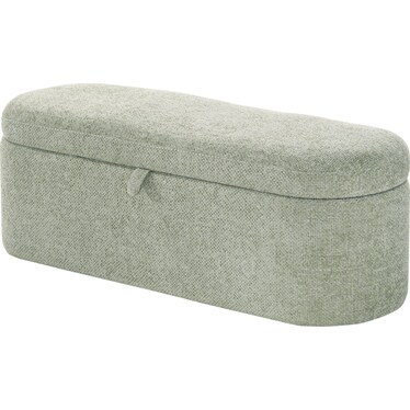 Philipa Storage Bench- Lite Green Tweed