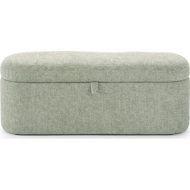 Philipa Storage Bench- Lite Green Tweed