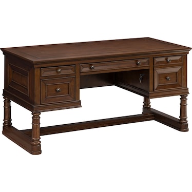 61" Half Pedestal Desk