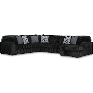 Midnight-Madness 4-Piece Sectional with Chaise
