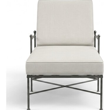 Outdoor Wrought Iron Chaise Lounge