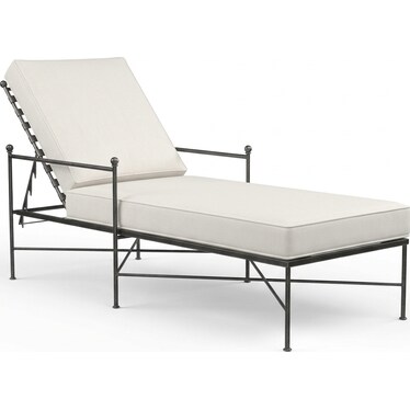 Outdoor Wrought Iron Chaise Lounge