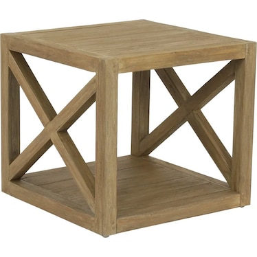 Coastal Teak X End Table