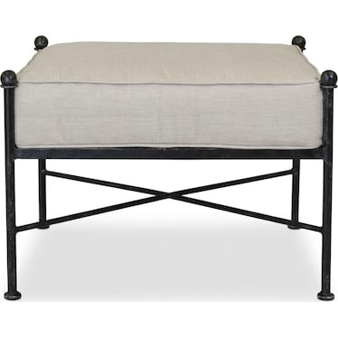 Outdoor Wrought Iron Ottoman
