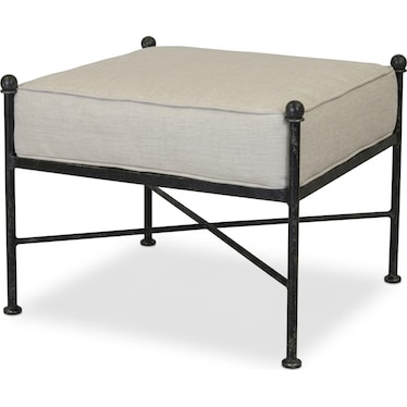 Outdoor Wrought Iron Ottoman