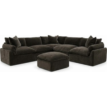 5 Piece Sectional with Ottoman