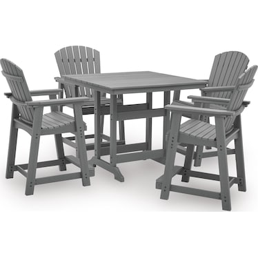 Sanctuary Beach Outdoor Table with 4 Counter Height Chairs