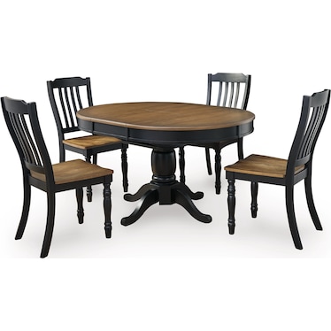 Clorazi Extension Dining Table and 4 Chairs