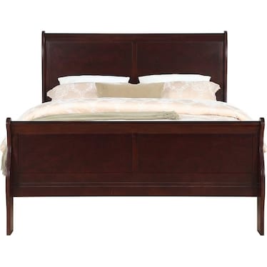 Louis Philip Sleigh Bed - Cherry
