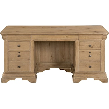 Chateau Philippe 72" Executive Desk - Cognac