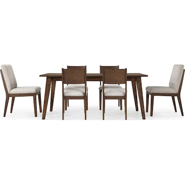 7 Piece Solid Wood Dining Set