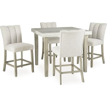 Larawyn Counter Height Dining Table and 4 Barstools