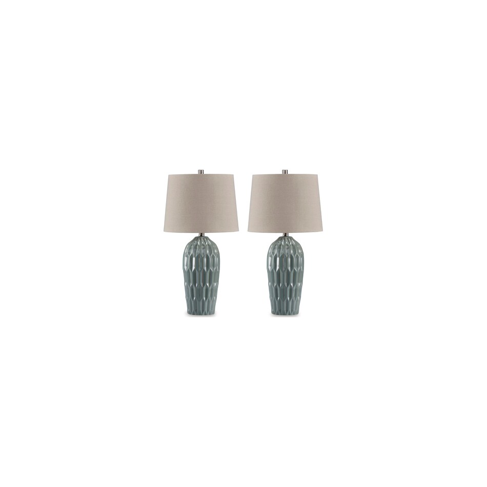 pale blue teal lamps   