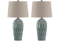 pale blue teal lamps   