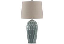 pale blue teal lamps   