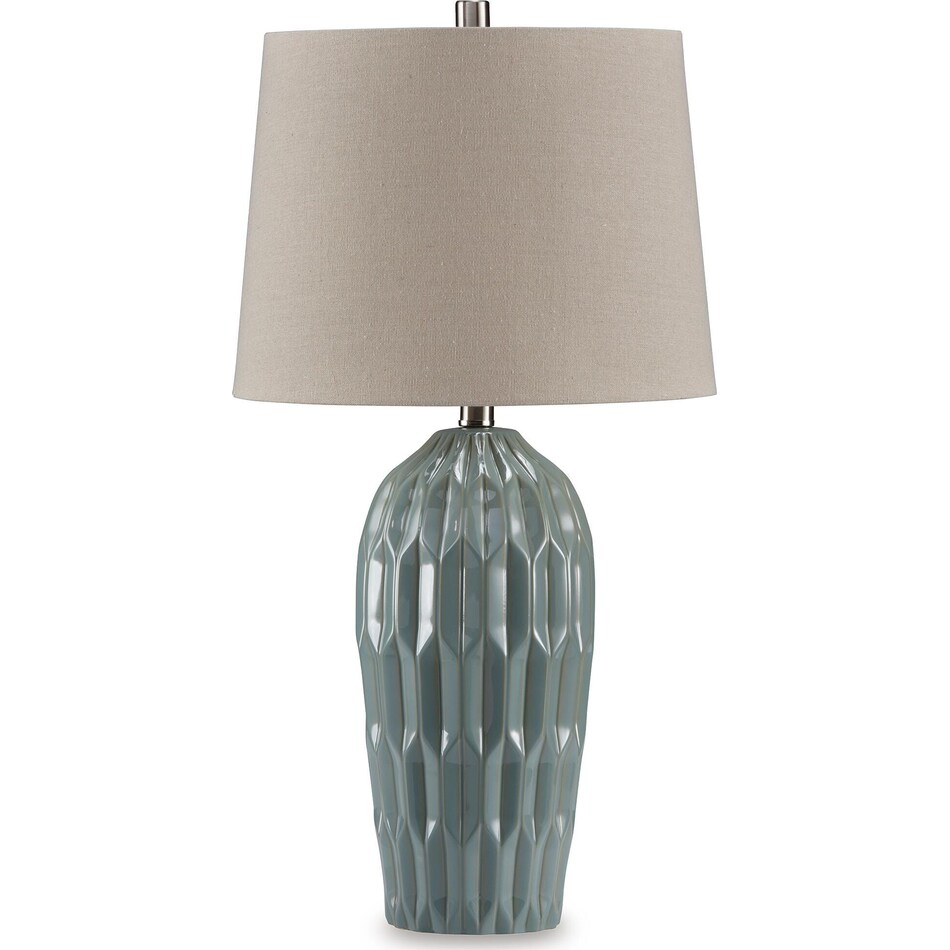 pale blue teal lamps   