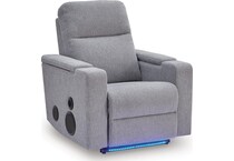 pewter fabric recliners   