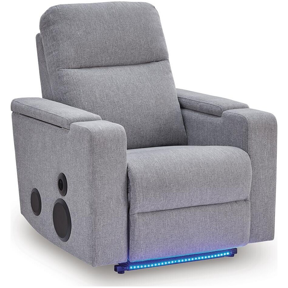 pewter fabric recliners   