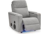 pewter fabric recliners   
