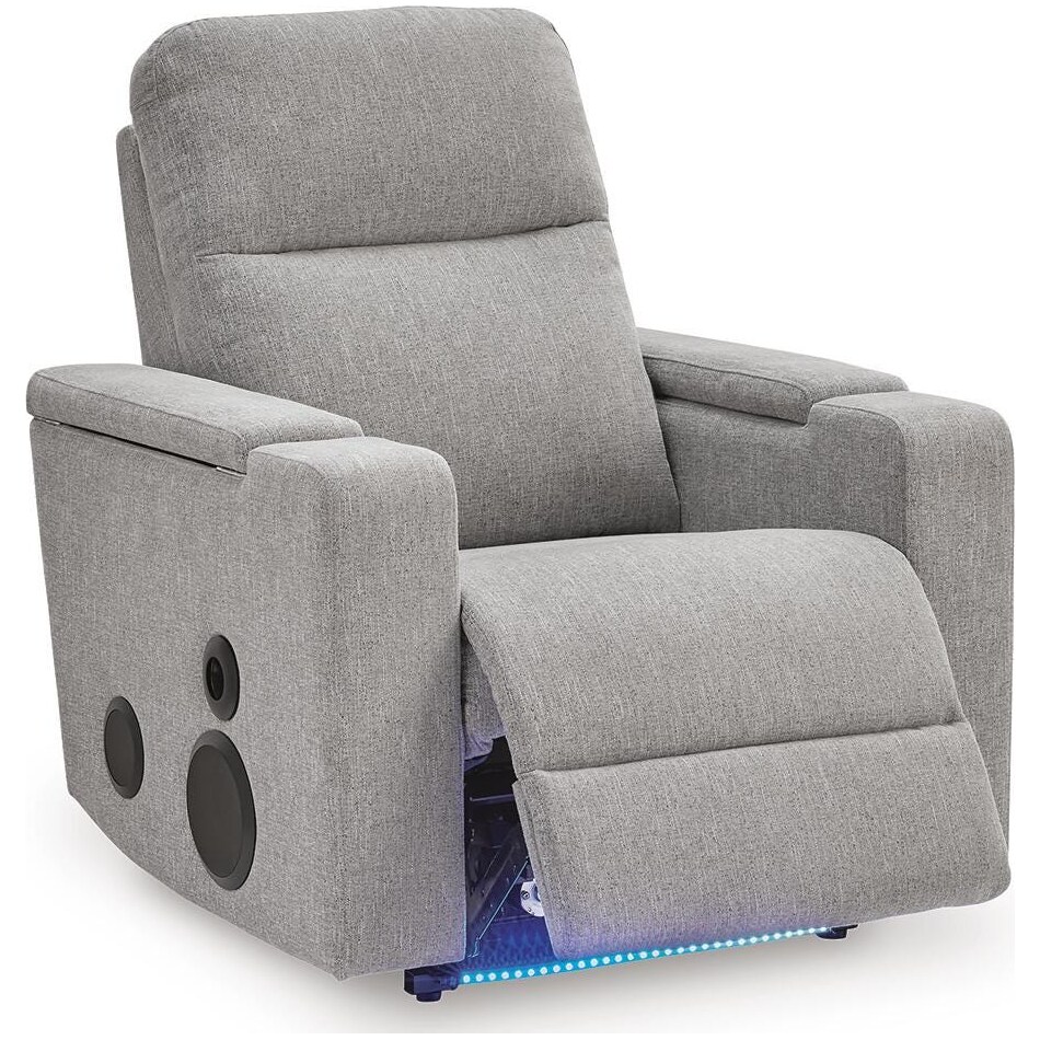 pewter fabric recliners   