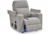 pewter fabric recliners   