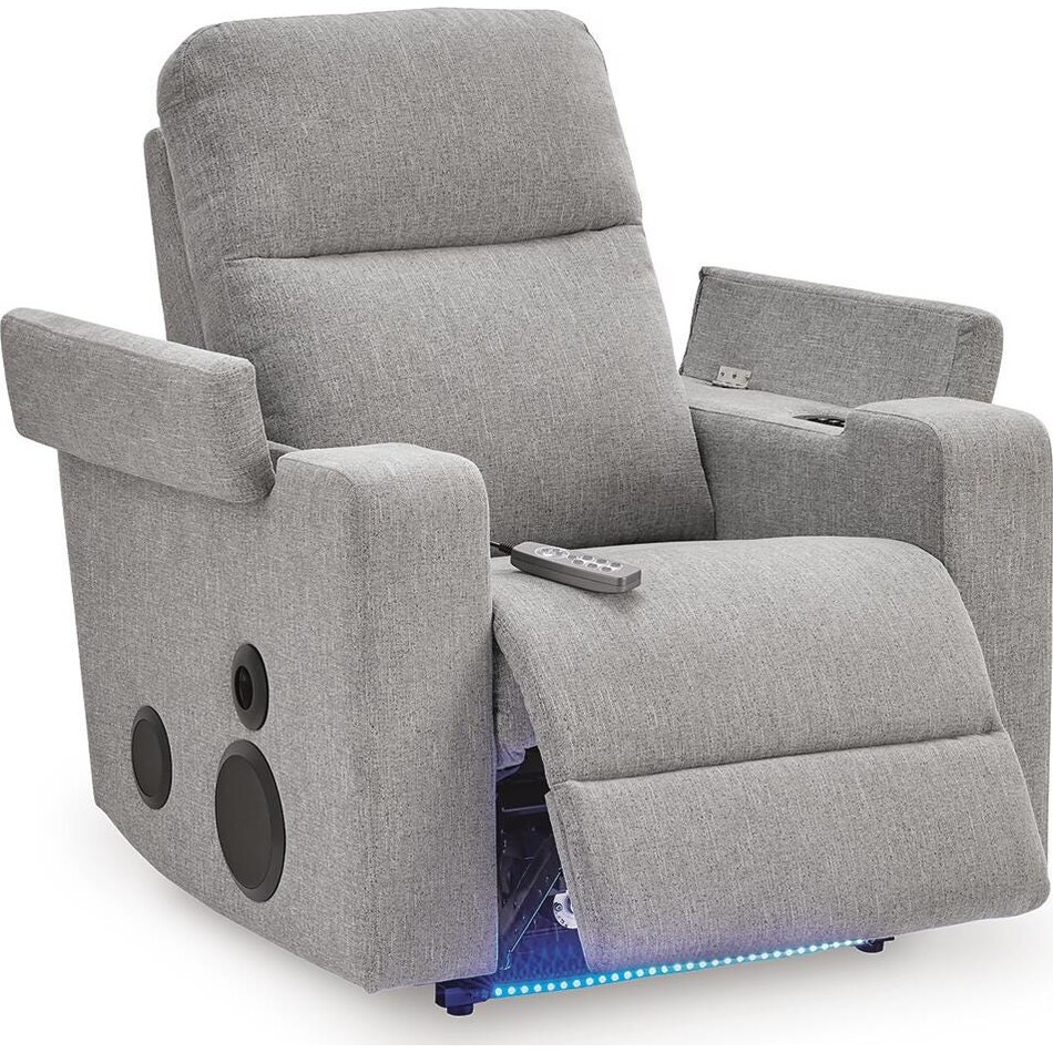 pewter fabric recliners   