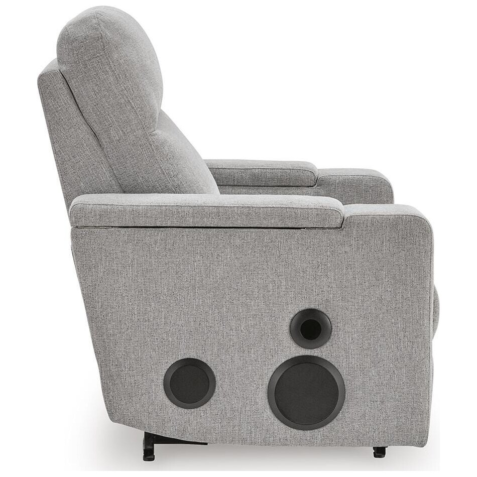 pewter fabric recliners   