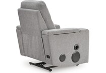 pewter fabric recliners   