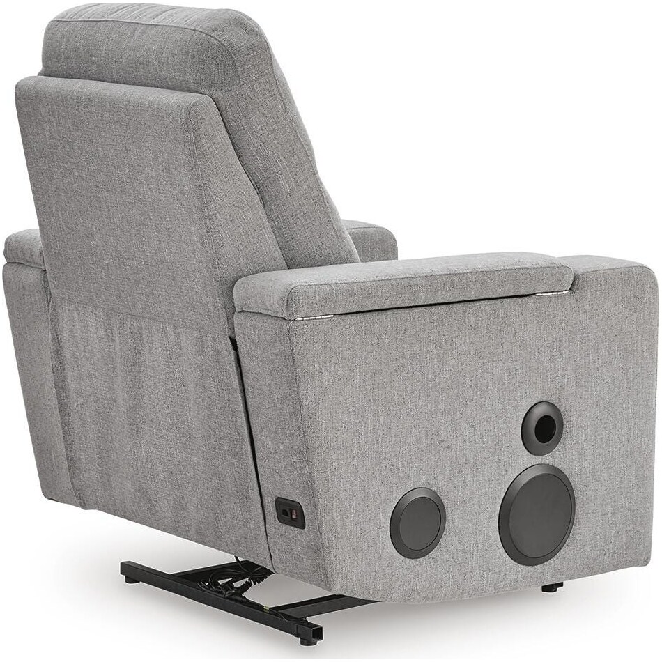 pewter fabric recliners   