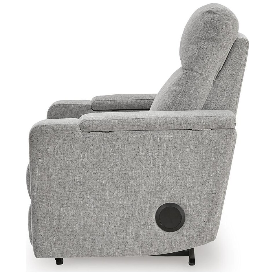 pewter fabric recliners   